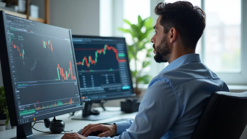 График с индикатором MACD, показывающий линии сигналов и гистограмму