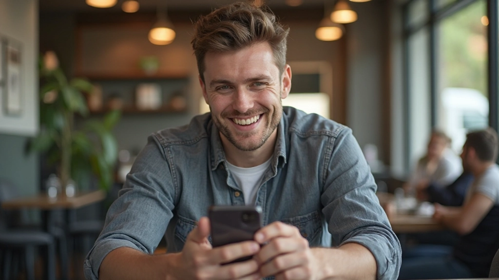 Фото трейдера с портативным устройством для мобильной торговли