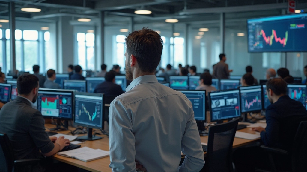 Современная торговая академия с рабочими станциями для обучения