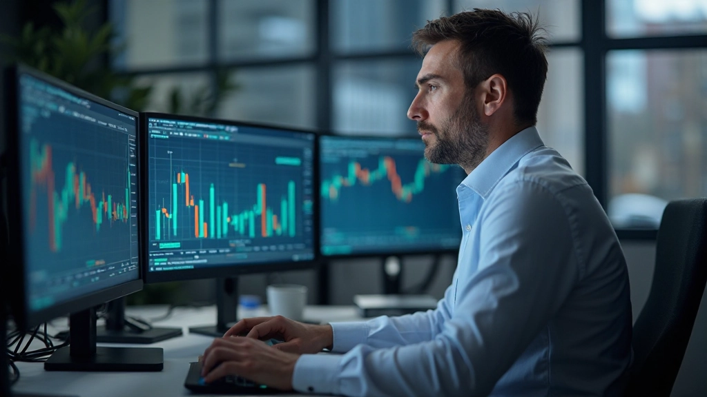 Интерфейс современной торговой платформы с графиками, ордерами и инструментами анализа