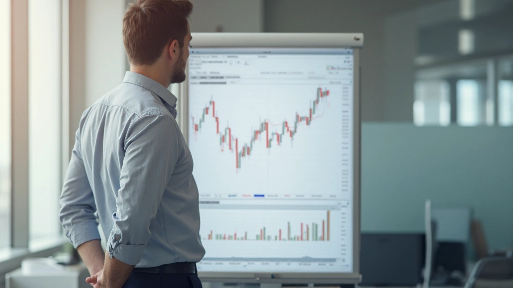 Экран с различными ценовыми паттернами, отмеченными на историческом графике котировок